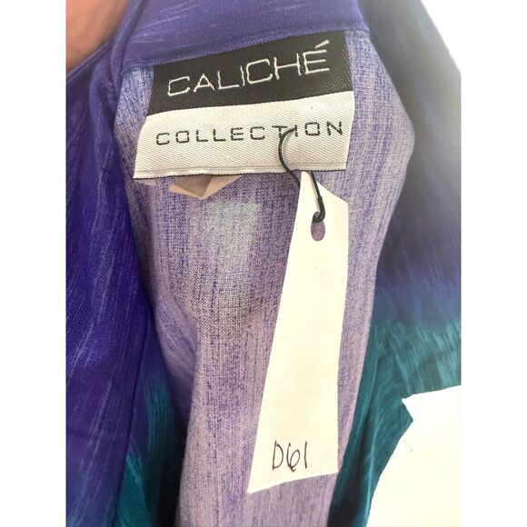 Caliche Collection vintage purple and teal print romper - Picture 7 of 9